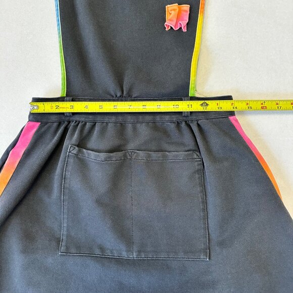 Big Bud Press Apron Shopgirl A-Line  Dress Black Rainbow Size Small NO BELT - Picture 9 of 11